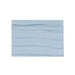 porte carte personnalise bleu ciel croco