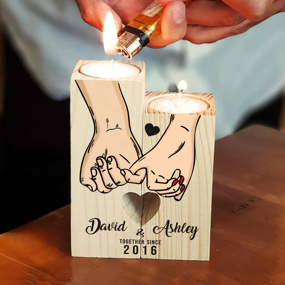 porte bougie personnalise main