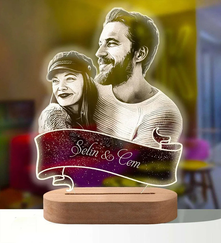lampe personnalise prenom detoure bandeau