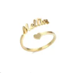 bague personnalisee prenom coeur or bague personnalisee