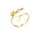 bague personnalisee prenom lune or bague personnalisee 3