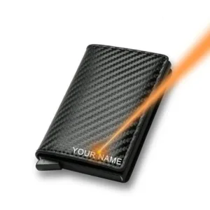 porte carte homme personnalise carbon