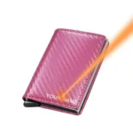 porte carte homme personnalise rose