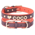 collier chat personnalise prenom marron