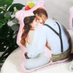 couple photo coussin carre