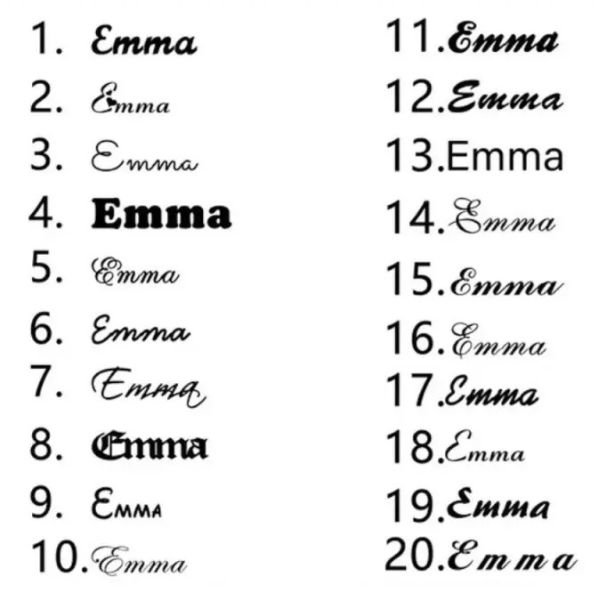 Auswahl der Schriftart