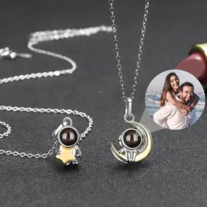 collier personnalise couple lune etoile collier personnalise