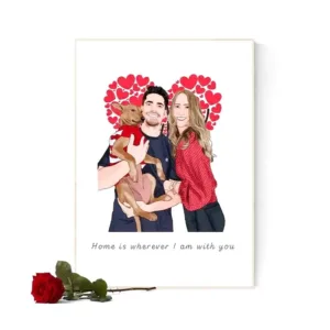 affiche couple personnalisee 15x20cm affiche personnalisee