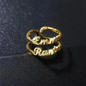 bague 2 prenoms bague personnalisee