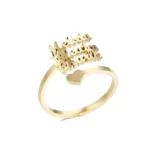 Bague 3 Prénoms Cœur