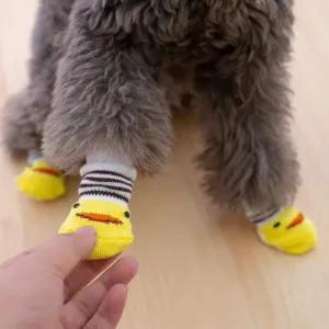 chaussette antiderapante chien jaune principal