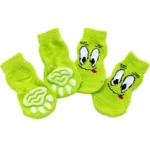 chaussette antiderapante chien vert
