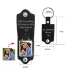 porte cle en cuir personnalise noir porte cles 5