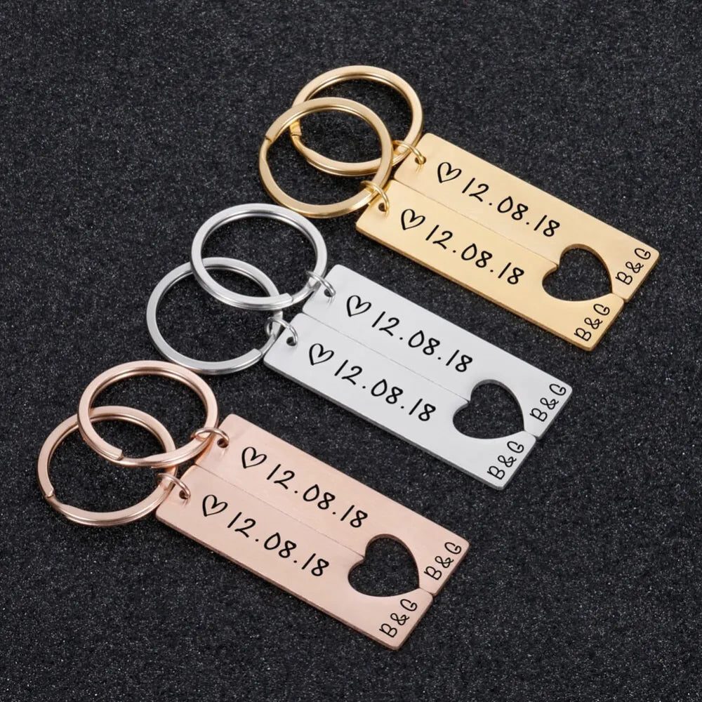 porte cle date couple