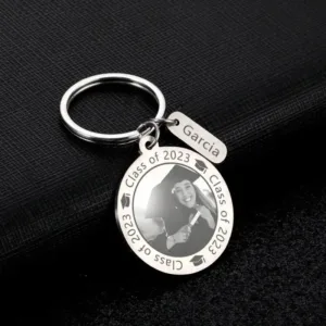 porte cles personnalisable photo argent porte cles