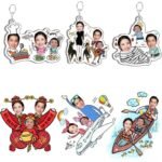 Porte cles famille personnalise