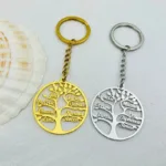 porte cle arbre de vie personnalise avec chaine argent 1 2 porte cles 2
