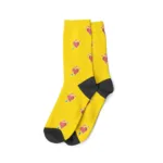 chaussettes imprimees avec photos jaune homme chaussettes personnalisees 17