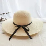 chapeau de paille personnalise mariage beige