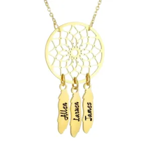 attrape reve personnalise prenom collier personnalise
