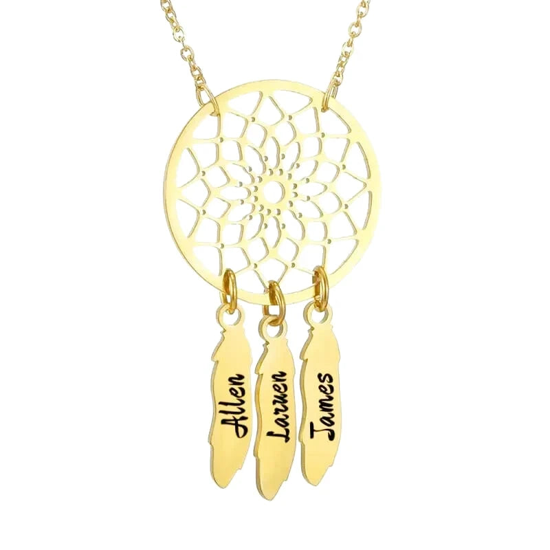 attrape reve personnalise prenom collier personnalise