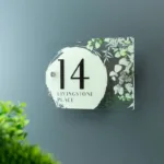 plaque de porte personnalisee rond 15x50cm plaque de maison personnalisee 3