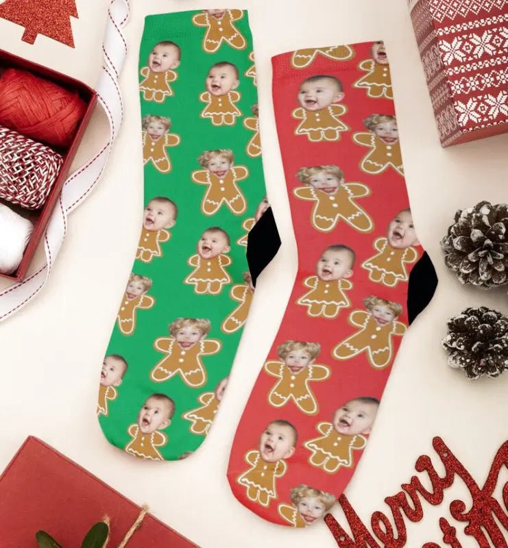 Bedruckte Socken Gesicht - Photo 1