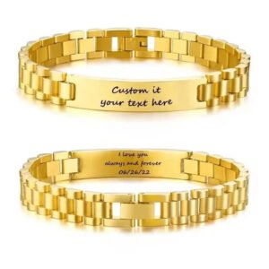 Personalisierbares Herrenarmband aus Edelstahl - Photo 1