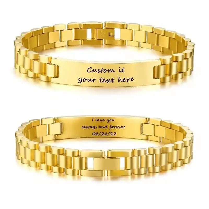 Personalisierbares Herrenarmband aus Edelstahl - Photo 1
