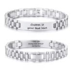 Personalisierbares Herrenarmband aus Edelstahl - Photo 4