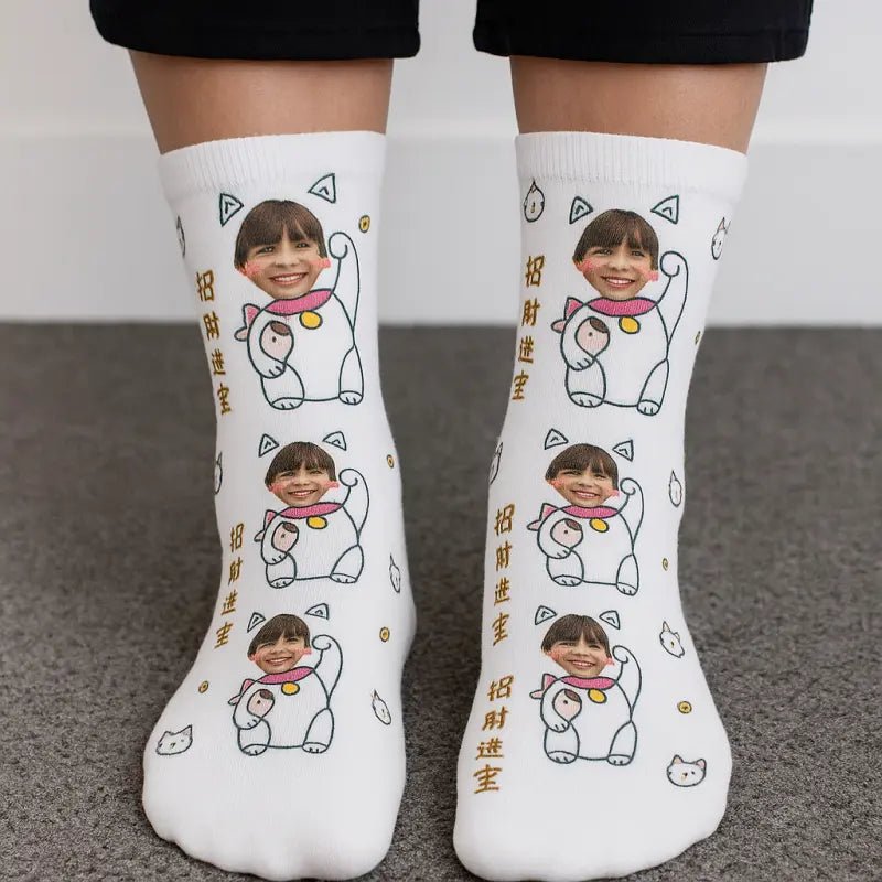 Personalisierte Socken mit chinesischer Katze - Photo 1
