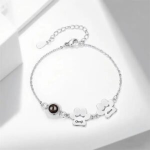 Personalisierbares Damenarmband mit Hundepfote - Photo 1