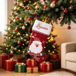 Personalisierter Weihnachtsstrumpf mit Weihnachtsmann