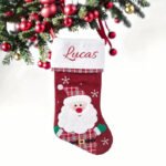 Personalisierter Weihnachtsstrumpf mit Weihnachtsmann – Foto 2